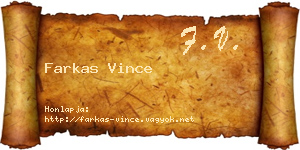 Farkas Vince névjegykártya